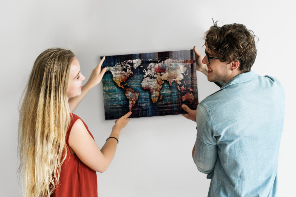 Magnettafel Lineare Karte