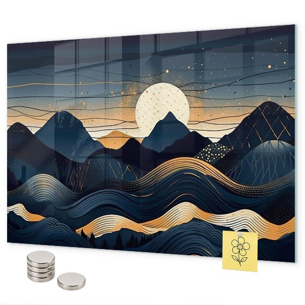 Magnettafel Sonnenuntergangslandschaft