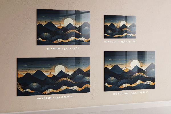 Magnettafel Sonnenuntergangslandschaft