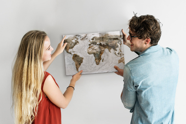 Magnettafel Karte der alten Welt