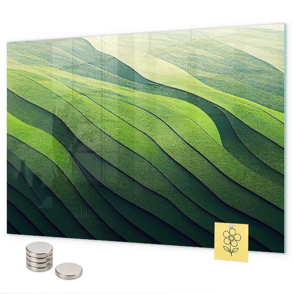 Magnettafel Abstrakte grüne Felder