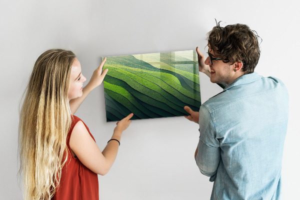 Magnettafel Abstrakte grüne Felder