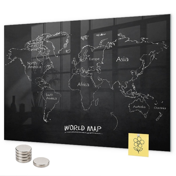 Magnettafel Länder auf der Weltkarte