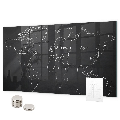 Magnettafel Länder auf der Weltkarte