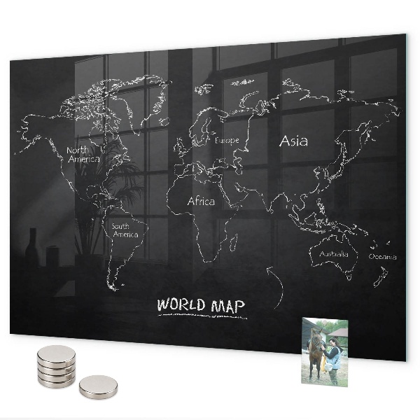 Magnettafel Länder auf der Weltkarte