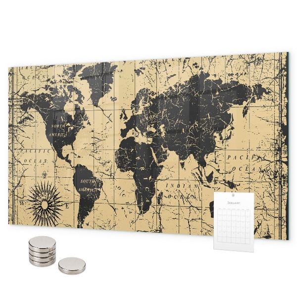 Magnettafel Karte der alten Welt
