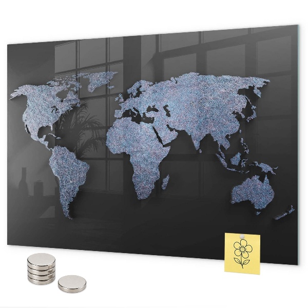 Magnettafel 3D-Weltkarte