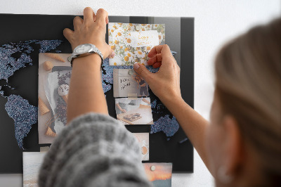 Magnettafel 3D-Weltkarte