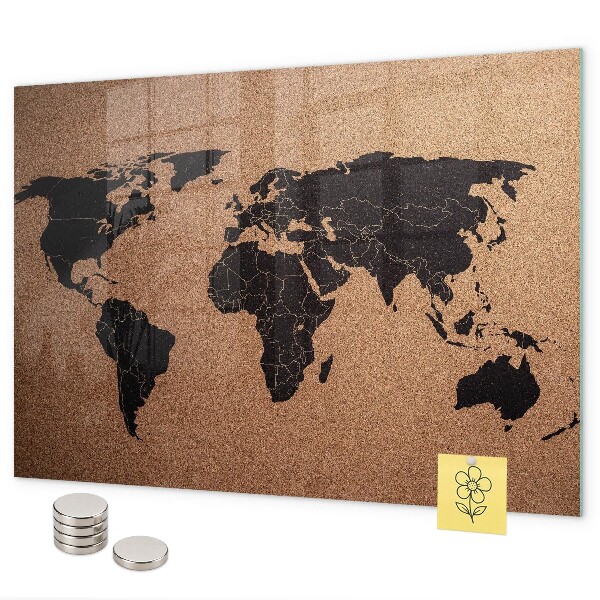 Magnetwand Weltkarte
