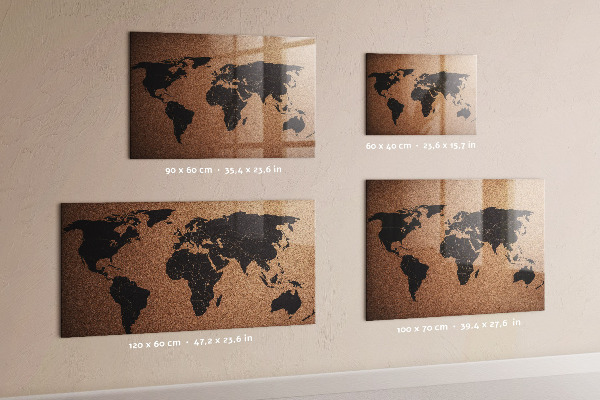 Magnetwand Weltkarte