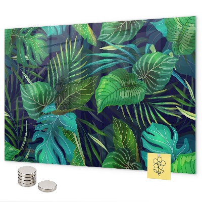 Magnettafel Exotische Blätter