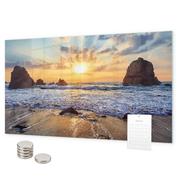 Magnetwand Sonnenuntergang am Strand