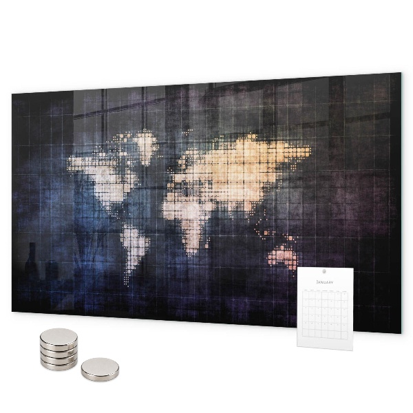 Magnettafel Abstrakte Weltkarte