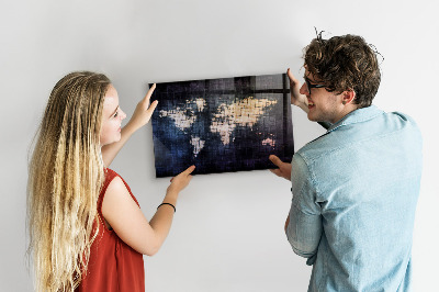 Magnettafel Abstrakte Weltkarte