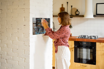 Magnettafel Rust-Weltkarte