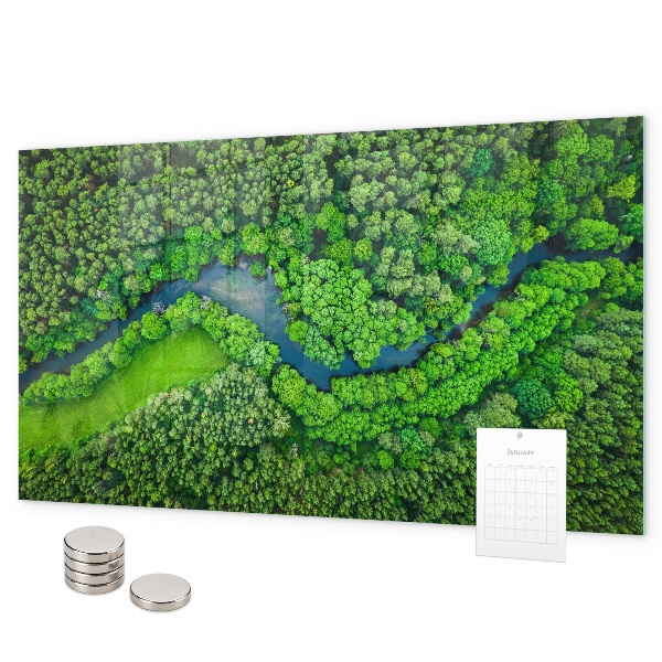 Magnetwand Fluss im Wald