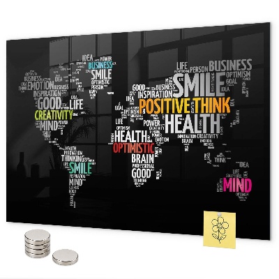 Magnetwand Positive Weltkarte