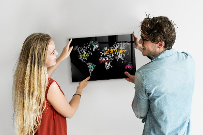 Magnetwand Positive Weltkarte