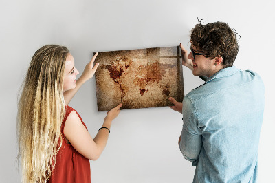 Magnettafel Karte der alten Welt