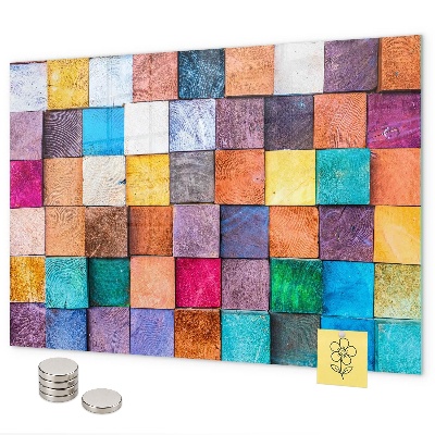 Magnettafel Holzwürfel