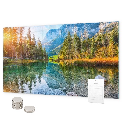 Magnetwand Fluss- und Berglandschaft