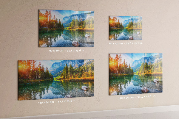 Magnetwand Fluss- und Berglandschaft