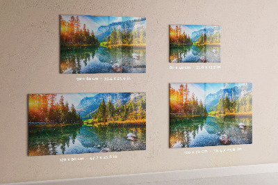 Magnetwand Fluss- und Berglandschaft