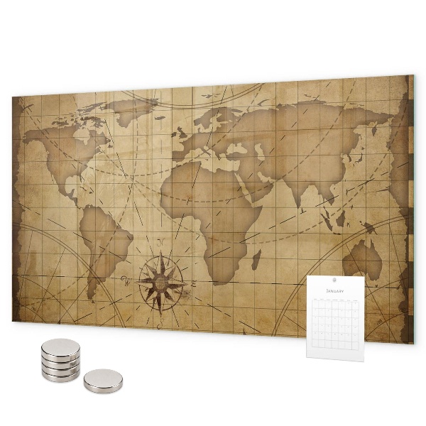 Magnettafel Karte der alten Welt