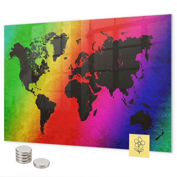 Magnetwand Weltkarte