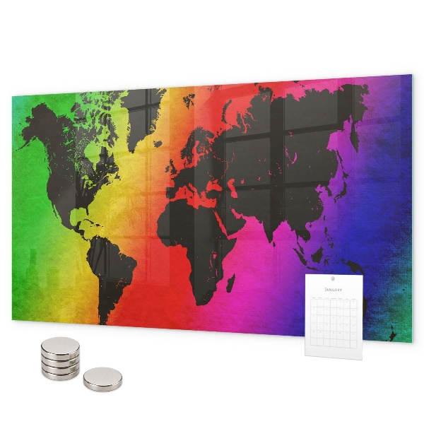 Magnetwand Weltkarte
