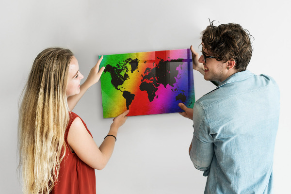 Magnetwand Weltkarte