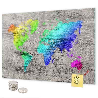 Magnettafel Weltkarte