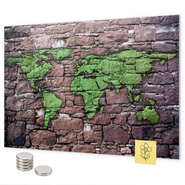 Magnettafel Brick-Weltkarte