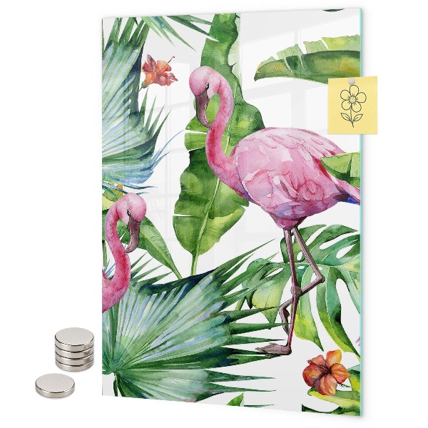Magnetbild Tropische Flamingoblätter