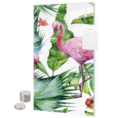 Magnetbild Tropische Flamingoblätter