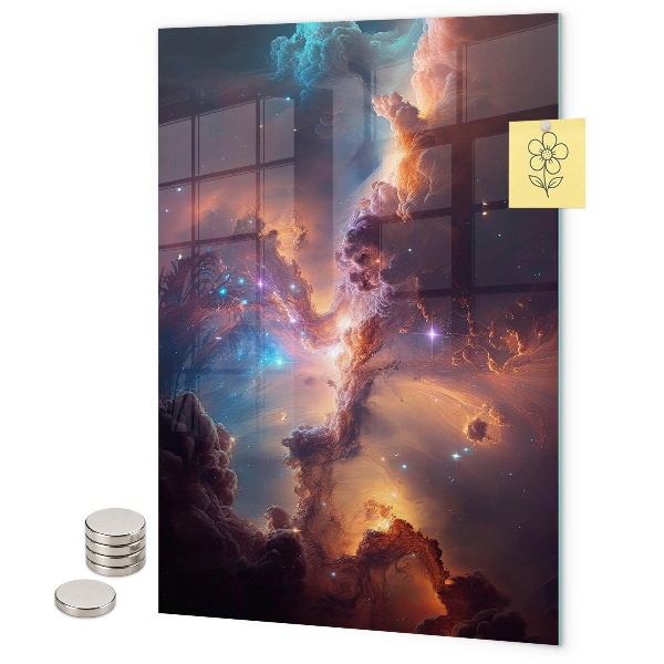 Glas magnettafel Galaxienraum