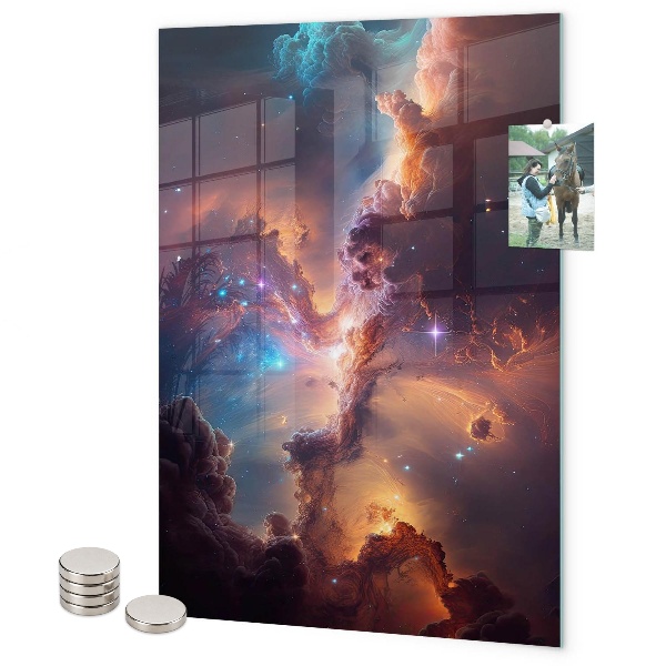 Glas magnettafel Galaxienraum