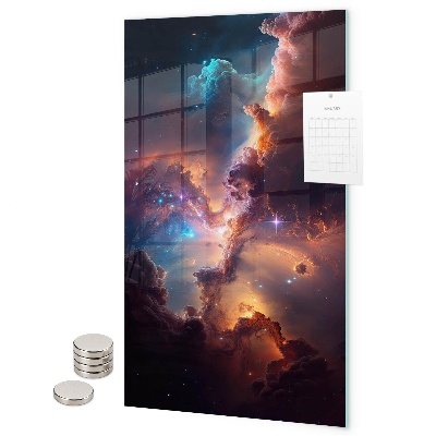 Glas magnettafel Galaxienraum