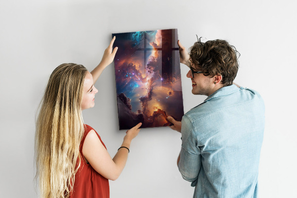 Glas magnettafel Galaxienraum