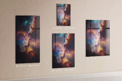 Glas magnettafel Galaxienraum