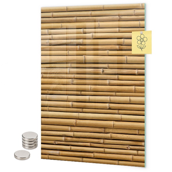 Glas magnettafel Bambus