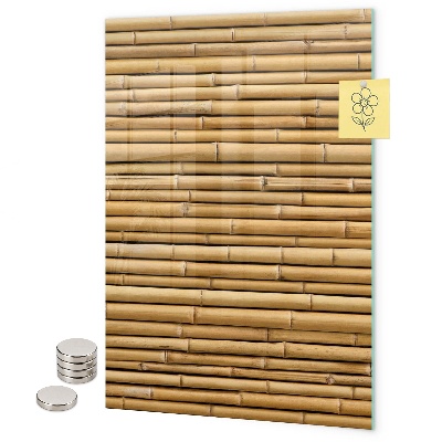 Glas magnettafel Bambus