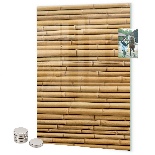 Glas magnettafel Bambus