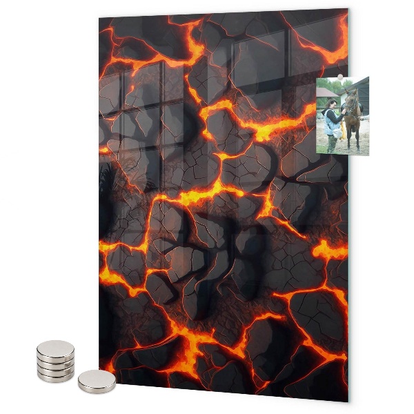 Glas magnettafel Vulkanische Lava