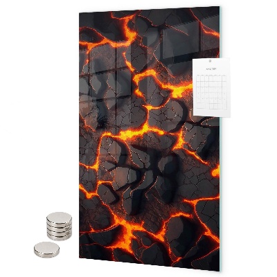 Glas magnettafel Vulkanische Lava