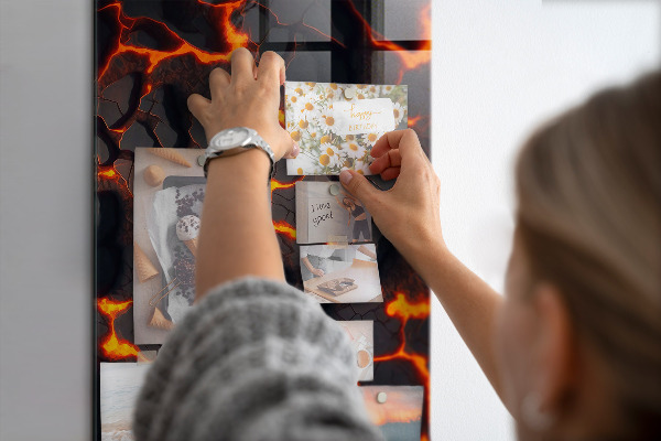Glas magnettafel Vulkanische Lava