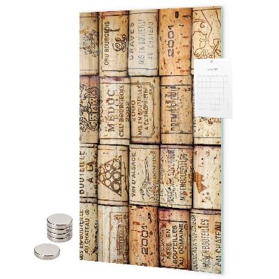 Glas magnettafel Weinkorken