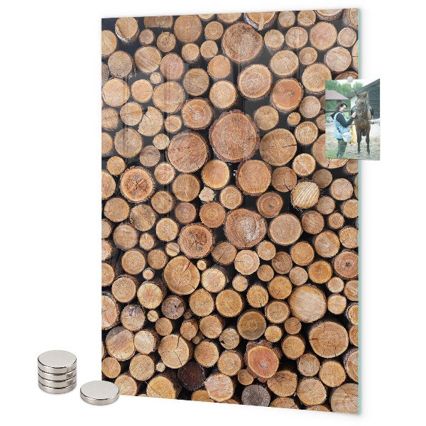 Glas magnettafel Baumstämme