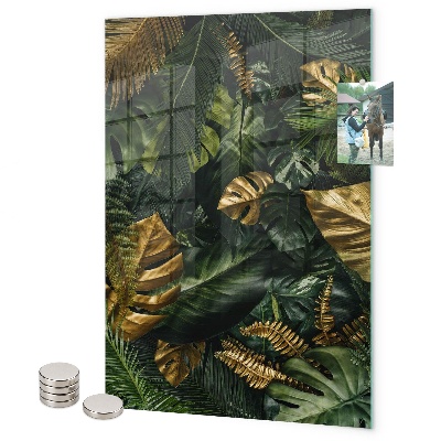 Glas magnettafel Tropische Blätter