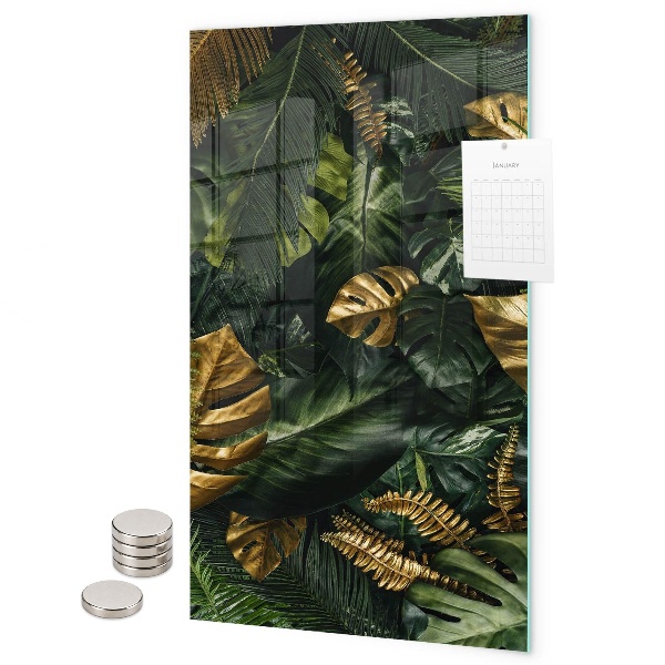 Glas magnettafel Tropische Blätter
